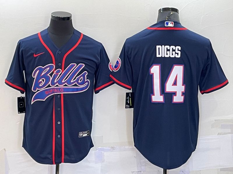 Men Buffalo Bills #14 Diggs Blue 2022 Nike Co branded NFL Jersey1->buffalo bills->NFL Jersey